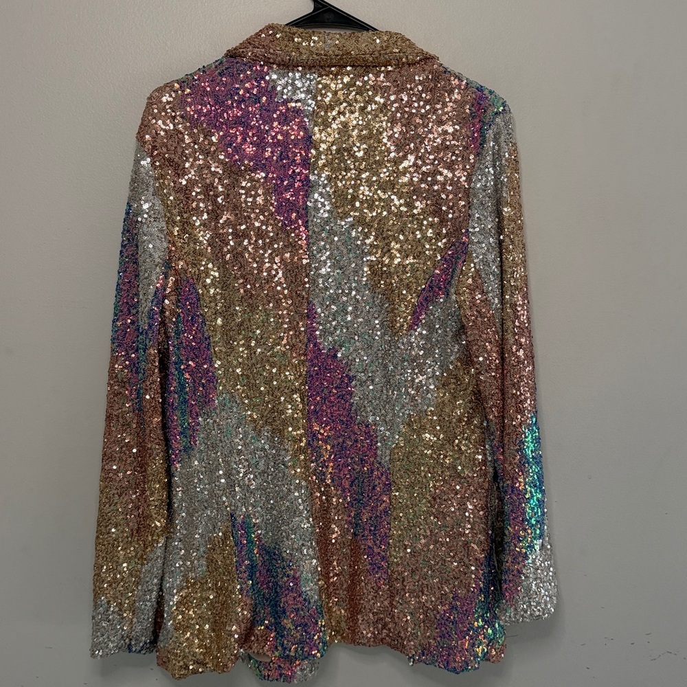 New Main Strip Multicolor Sequin Blazer small - Picture 5 of 5